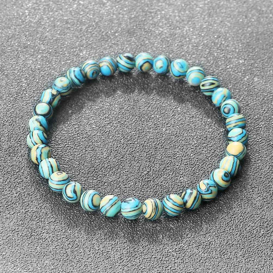 Aiden - Blå Malachit Natursten Armband